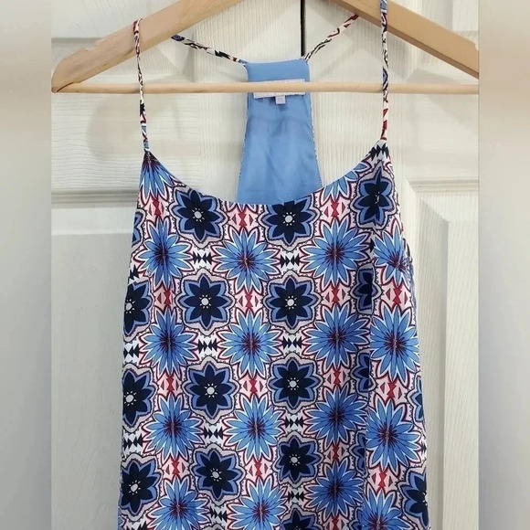 1. State XS Racerback blue and Red Floral Dress Mini Summer Sun - Picture 3 of 8